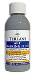 TERLANS Art Masking Fluid 100 ml (3.38 fl oz) / Removable & Tinted/For Acrylic- Oil- and Water-based Paints