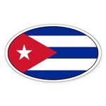 CafePress Cuban Stickers Oval Sticker Oval Bumper Sticker Car Decal