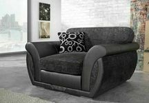 MK SOFAS Armchair– A Modern & Luxurious Shannon Sofas for Living Room Premium Quality Arm chair - Black Luxurious Single Seater Furniture For Drawing Room, Bedroom & Office