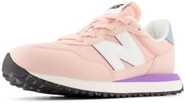 New Balance Kids 237 V1 Lace Up Sneaker, Pink/Violet Crush, 4 US Unisex Big