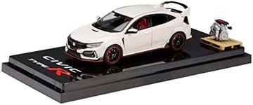 1/64 Honda Civic Type R (FK8) 2020 with Engine Display Model Championship White