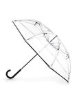 Totes InBrella - Reverse Close Umbrella with Invisible Water Repellent Coating - Auto Close, Inverted, Dripless, and Stormproof for Rainy Weather