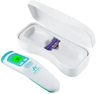 Amplim Non-Contact Forehead Thermometer, Digital Fever Thermometer for Kids and Adults. No-Touch Temporal Thermometer. Touchless Baby Head Temperature Thermometer + Premium Storage Case