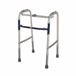 Vissco Dura Reciprocal Walker (Aluminium) for Elderly & Physically Challenged, Foldable,Light Weight & Adjustable Height (Grey)