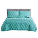 Home Soft Things Bradly Alternative Quilted Bed Spread, 118" x 106", Teal