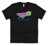 Sanfran Clothing Club Tropicana Tee Funny 80's Fancy Dress Party Retro Music George Neon T-Shirt Small/Black