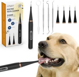 Opdent Plaque Remover for Teeth - Electric Toothbrush for Dogs Pet Brush Set,Electric Five Modes + 4 Cleaning Head, Effective Care of Teeth, pet Must Have, Help Dog Oral Health. (Black, Large)