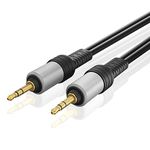 TNP Premium Gold Plated 3.5mm Audio Cable (3 Feet) - Male to Male AUX Auxiliary Stereo Headset Jack Adapter Wire Cord Plug Connector for iPhone iPod iPad, Android Smartphone Tablet, Home Car System