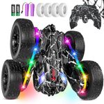 Terucle Rc Cars Toys for Boys Remote Control Car 2.4 GHz Black Toys for Boys Kids Toys New Upgraded Strip Lights 360° Rotating Rc Truck Birthday (Black)