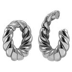 KOOBODY Ear Hanger Weights for Stretched Ear Gauges 0g 8mm Stainless Steel Ear Heavy Dangle for Women Plugs Tunnels Piercing Kit