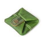 Leather Coin Pouch Change Holder Mini Pocket Wallet for Men (Green, Pack of 1)