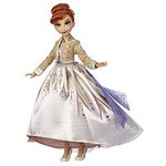 DISNEY FROZEN Arendelle Anna Fashion Doll With Glittery White Travel Dress Inspired by Frozen 2 - Toy For Kids Ages 3 and Up