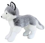 ICE KING BEAR Lifelike Siberian Husky Stuffed Animal Plush Soft Toy 13 Inches (Standing)