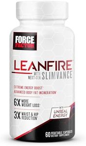 LeanFire with Next-Gen SLIMVANCE Advanced Thermogenic Fat Burner for Weight Loss with B Vitamins and Capsimax to Boost Metabolism, Increase Energy, and Enhance Focus, Force Factor, 60 Capsules