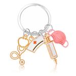 Ouligay Nurse Gifts for Women Nurse Keyring Medical Nurse Keychain Student Nurse Gifts for Nurses Nursing School Doctor Gifts Nurse Student Graduation Gifts Nurses Day Gift Midwife Gifts