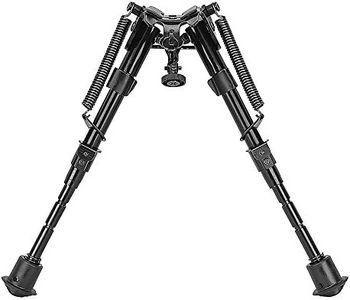 Caldwell XLA Fixed Bipod 9" - 13" with Adjustable Notched Legs and Slim Folding Design for Easy Transport, Rifle Stability, and Target Shooting, Black