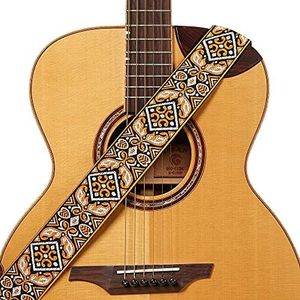 Amumu Guitar Strap for Acoustic, Electric, and Bass Guitars with Strap Blocks & Headstock Strap Tie -Orange, Orange, 5