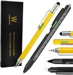 Men Gifts Multi Tool Pen - 2PC Unique Gadgets Set for Dad Birthday Stocking Stuffers Fathers Day, Unique Pocket Multitool with Light, Gift Idea Tools with Flashlight Ruler