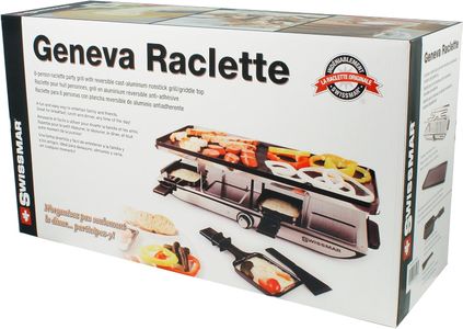 Swissmar Geneva 8-Person Raclette Grill – Non-Stick Party Grill
