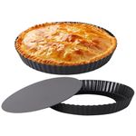 Alotpower Tart Pan 9 inch Removable Bottom 2Pack,9 inch Quiche Pan with Non-Stick Loose Bottom,9inch Tart Pans for Baking