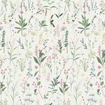 DXueEir Peel and Stick Wallpaper Boho Floral Removable Wallpaper Vintage Wallpaper for Bathroom,Kitchen Vinyl Self Adhesive Flower Contact Paper for Home Decor Renter Rriendly Wallpaper 17.7'' x 118''