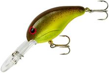 BANDIT LURES Series 300 Crankbait Bass Fishing Lures, Fisghing Accessories, Dives to 12-feet Deep, 2', 1/4 oz, Chartreuse Rootbeer, (BDT3A28)