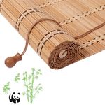 JSDMBD Made To Measure Blinds Bamboo Blinds For Windows Outdoor Blinds Handwoven Easy To Install Suitable For Indoor And Outdoor Use F+ carbonized color