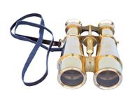 Hampton Nautical Captain's Solid Brass Binoculars, 6", Brass