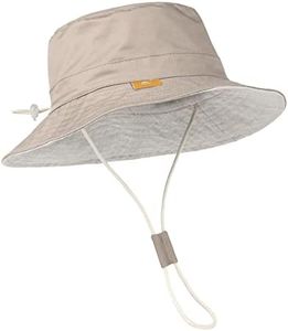 Baby Sun Hat for Boy Girl Toddler Summer Bucket Hat Kids Sun Protection Beach Hat Cotton Baby Hats Light Khaki