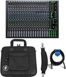 Mackie ProFXv3 22-Channel Professional Effects Mixer with USB + Software Bundle - Bundle With Mackie Carry Bag for ProFX22v3 Mixer, 20' Heavy Duty 7mm Rubber XLR Microphone Cable