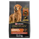 Purina Pro Plan Dry Dog Food, Complete Essentials Shredded Blend Salmon & Rice - 15 kg Bag (1 Pack)