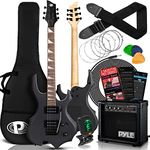 Heavy Metal Electric Guitar Axe with Amplifier Kit, Full Size 6 String Instrument Package 10W Amp Bundle, Starter Combo Pack For All Ages, Youth Beginner and Intermediate Player