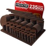 X-PROTECTOR Premium Giant Pack Furniture Pads 235 Piece! Great Quantity of Felt Pads Furniture Feet with Many Big Sizes - Your Best Wood Floor Protectors. Protect Your Hardwood & Laminate Flooring!