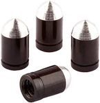 Bike Bits Presta Valve Caps - Use On Presta/French Valves (4 Pack) (Black, Bullet Shape)