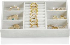Vlando Jewelry Tray With 6 Grids & 