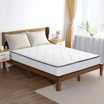 Olee Sleep Spring Mattress, Memory Foam, White, Blue, Queen