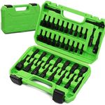 SWANLAKE 39Pcs Magnetic Nut Driver Master Kit,1/4" Quick-Change Hex Shank, SAE & Metric Power Nuts Driver Drill Bit Tools Set,Cr-V Steel with Storage Case