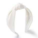 Etercycle Headband for Women, Knotted Wide Headband, Yoga Hair Band Fashion Elastic Hair Accessories for Women (White)