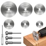 Cutting Wheel Set for Rotary Tool, HSS Cutting Discs Circular Saw Blades for Wood Plastic Metal Cutting (One Screwdriver)