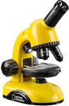 Bresser National Geographic 40x800 Optical Microscope Kit with Smartphone Viewer,Yellow