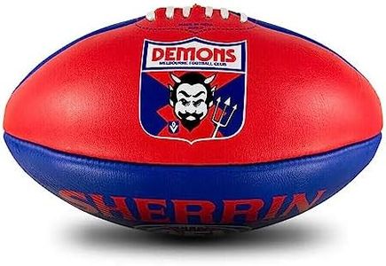 Sherrin Melbourne Demons AFL Club Leather Football, Size 5