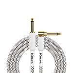 KIRLIN, KIRLIN Cable Instrument Cable, 1/4" Mono Plug, White, 20FT (IWB-202WGL-20/WT)