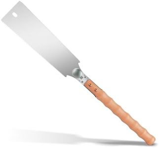 Japanese Pull Saw of Double Edge,10 Inch Hand Saw of 7-10/18 TPI Gradient Teeth, SK5 Flexible Replaceable Blades,with Non-Slip Bamboo Knot wooden Handle,Woodworking Tool for Hardwood & Softwood.