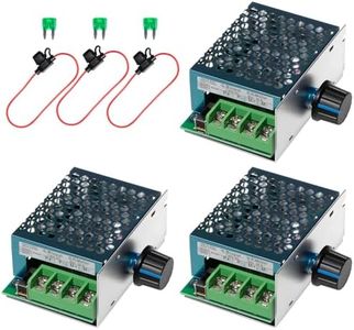 MAKERELE 7-70V 30A PWM DC Motor Speed Controller, 3 PC, 12V-48V Adjustable