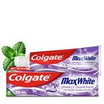 Colgate Max White Sparkle Diamonds Toothpaste 75ml, teeth whitening toothpaste, shines enamel for whiter teeth, longer lasting freshness than regular fluoride toothpaste, fights cavities