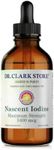 Dr. Clark Store White Iodine (Nascent Iodine) – 4 Fl Oz, Supports Thyroid Health & Immune System