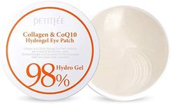 [PETITFEE] Collagen & Co Q10 Hydrogel Eye Patch 60 pcs(30 pairs) / wrinkles,moisture/Korean Cosmetics