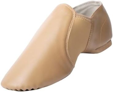 Asyusyu Jazz Shoes for Girls Boys Boys,Shoes Soft Leather Dance Slippers for Toddler/Little Kid/Big Kid, Brown, 1 Little Kid