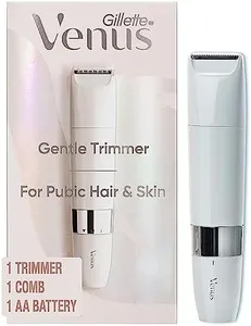 Gillette Venus Intimate Grooming Womens Electric Razor, Bikini Trimmer for Pubic Hair and Skin, Trimmer for Women, Includes 1 Womens Razor, Pubic Hair Removal for Women, 1 Comb, 1 AA Battery