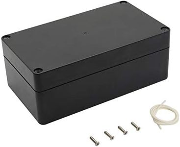 LeMotech Project Box Waterproof Dustproof Junction Box ABS Plastic Electrical Box Outdoor Electronic Enclosure Black (6.2"x3.5"x2.4")(158 x 90 x 60 mm)